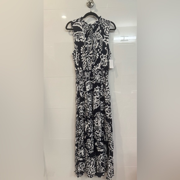 MSK Navy and White Print Maxi Dress - Picture 6 of 7